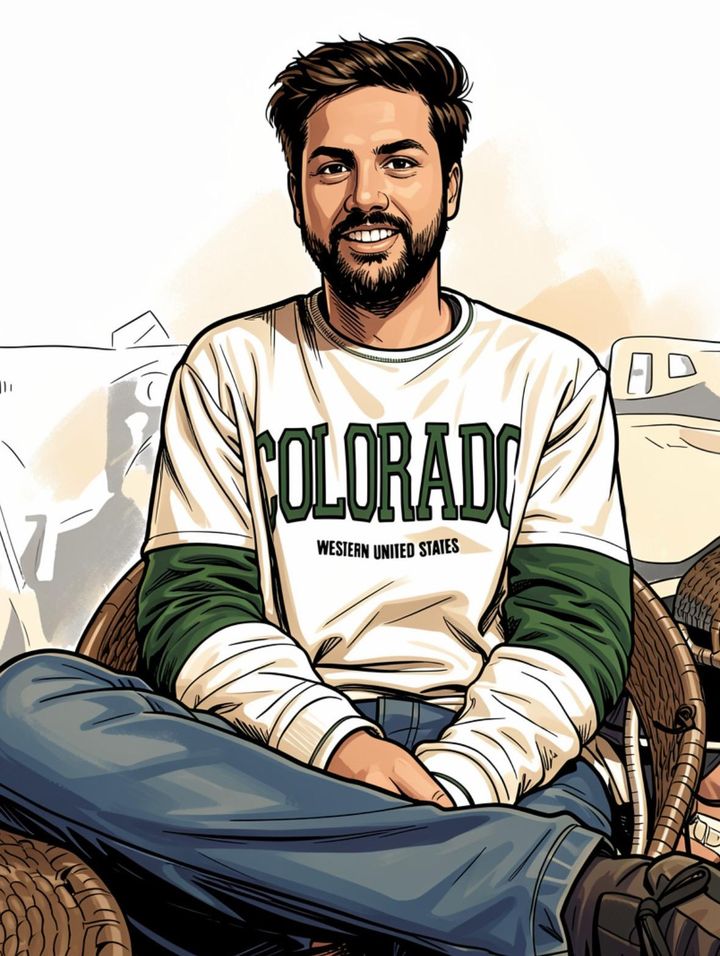Illustrated portrait of Tarun Sharma